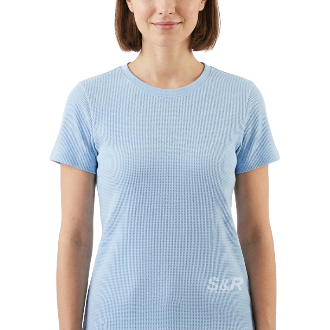 Cotton Tree Blue Lady Waffle Top